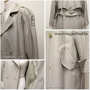 Vintage 90s Amanda Smith Microfiber Dress Trench Coat